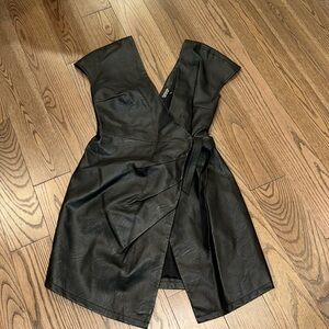 Top Shop Faux Leather Dress